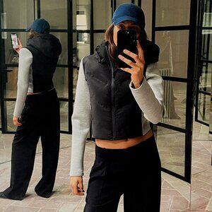 ZARA CONTRASTING HOODED JACKET | ZARA JACKETS